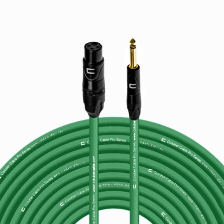 Coluber Cable - 3-Pin XLR Female to 1/4 TS Male 3-Pin Microphone Connector