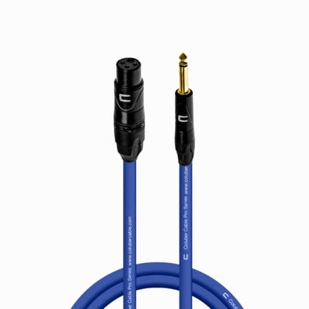 Coluber Cable - 3-Pin XLR Female to 1/4 TS Male 3-Pin Microphone Connector