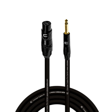 Coluber Cable - 3-Pin XLR Female to 1/4 TS Male 3-Pin Microphone Connector