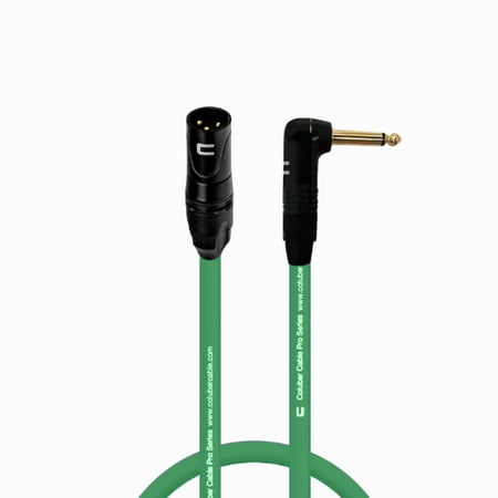 Coluber Cable - 3-Pin XLR Male to Right Angle 1/4" TS Unbalanced Mono Cable