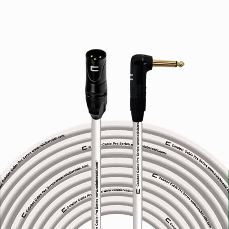 Coluber Cable - 3-Pin XLR Male to Right Angle 1/4" TS Unbalanced Mono Cable