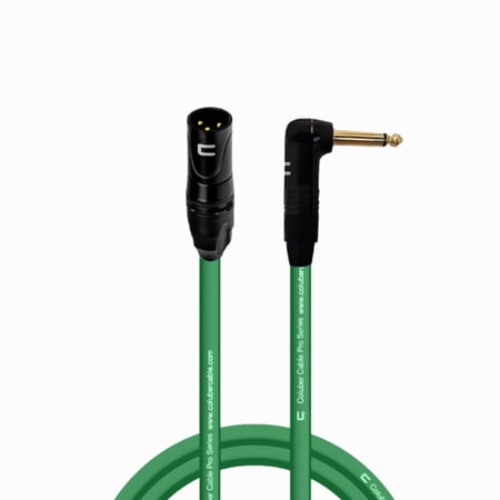Coluber Cable - 3-Pin XLR Male to Right Angle 1/4" TS Unbalanced Mono Cable