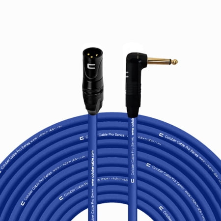 Coluber Cable - 3-Pin XLR Male to Right Angle 1/4" TS Unbalanced Mono Cable