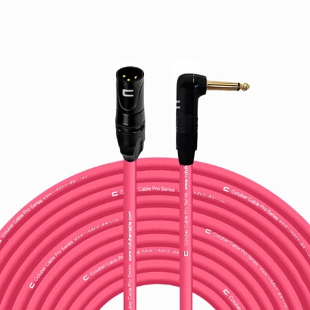 Coluber Cable - 3-Pin XLR Male to Right Angle 1/4" TS Unbalanced Mono Cable