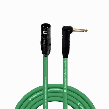 Coluber Cable - 3-Pin XLR Male to Right Angle 1/4" TS Unbalanced Mono Cable