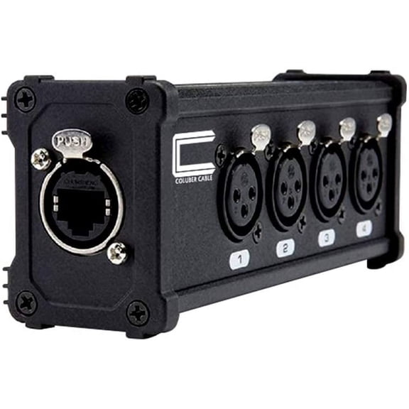 Coluber Cable 4 Channel 3-Pin XLR Female Adapter to Single Ethercon Cable