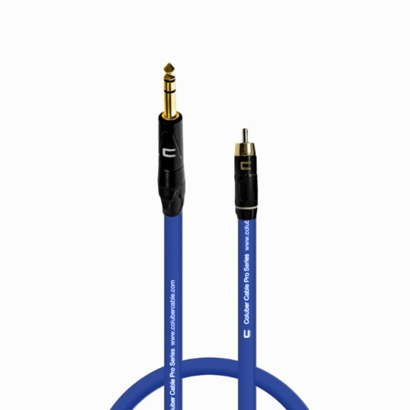Coluber Cable Balanced 1/4" TRS Male - RCA Male - Pro 3-Pin Audio Connector