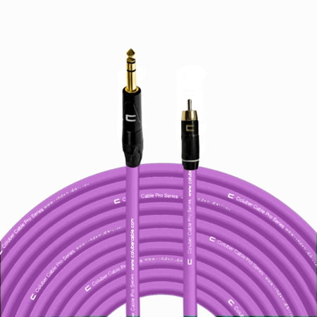 Coluber Cable Balanced 1/4" TRS Male - RCA Male - Pro 3-Pin Audio Connector