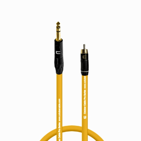 Coluber Cable Balanced 1/4" TRS Male - RCA Male - Pro 3-Pin Audio Connector