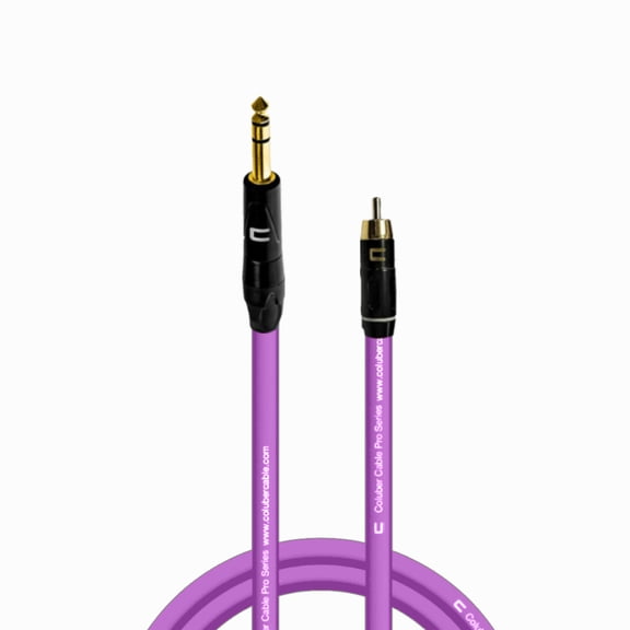 Coluber Cable Balanced 1/4" TRS Male - RCA Male - Pro 3-Pin Audio Connector