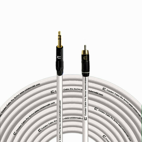 Coluber Cable Balanced 3.5 TRS Male TS to RCA Male Pro Audio Music Connector