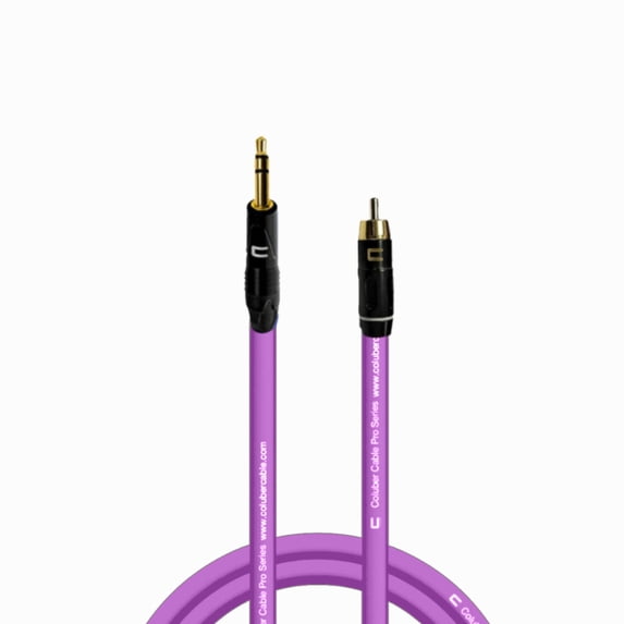 Coluber Cable Balanced 3.5 TRS Male TS to RCA Male Pro Audio Music Connector