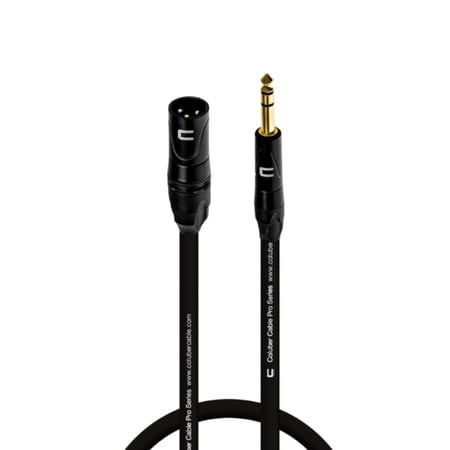 Coluber Cable Balanced 3-Pin XLR to TRS 1/4" Stereo/Mic Cable - 0.5ft
