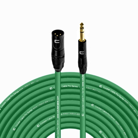 Coluber Cable Balanced 3-Pin XLR to TRS 1/4" Stereo/Mic Cable - 100ft