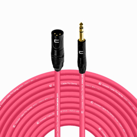 Coluber Cable Balanced 3-Pin XLR to TRS 1/4" Stereo/Mic Cable - 100ft
