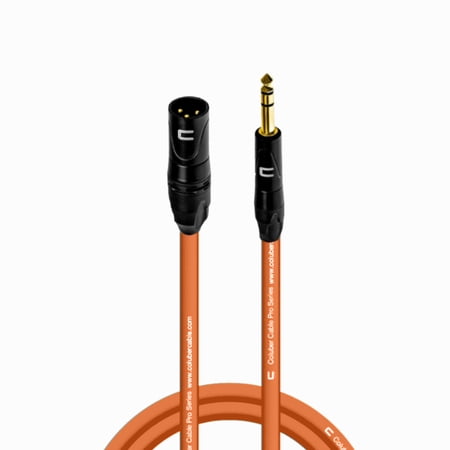 Coluber Cable Balanced 3-Pin XLR to TRS 1/4" Stereo/Mic Cable - 10ft