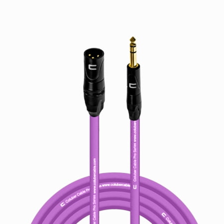 Coluber Cable Balanced 3-Pin XLR to TRS 1/4" Stereo/Mic Cable - 30ft
