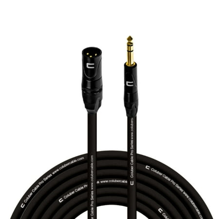 Coluber Cable Balanced 3-Pin XLR to TRS 1/4" Stereo/Mic Cable - 50ft