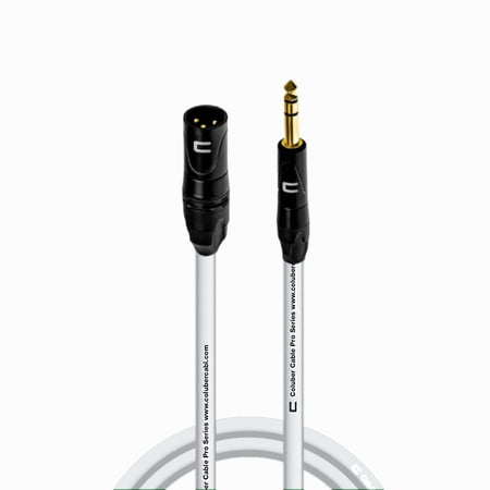 Coluber Cable Balanced 3-Pin XLR to TRS 1/4" Stereo/Mic Cable - 5ft