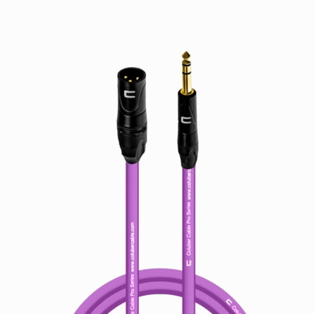 Coluber Cable Balanced 3-Pin XLR to TRS 1/4" Stereo/Mic Cable - 6ft