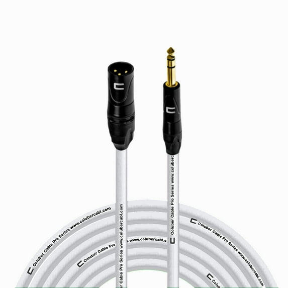 Coluber Cable Balanced 3-Pin XLR to TRS 1/4" Stereo/Mic Cable - 75ft
