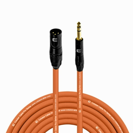 Coluber Cable Balanced 3-Pin XLR to TRS 1/4" Stereo/Mic Cable - 75ft