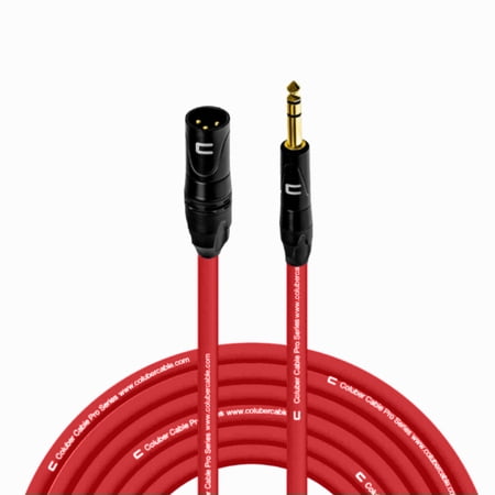 Coluber Cable Balanced 3-Pin XLR to TRS 1/4" Stereo/Mic Cable - 75ft