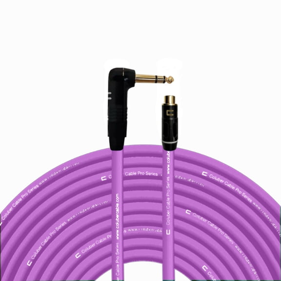 Coluber Cable Balanced Right Angle 1/4" TRS - RCA Female Pro 3-Pin Connector