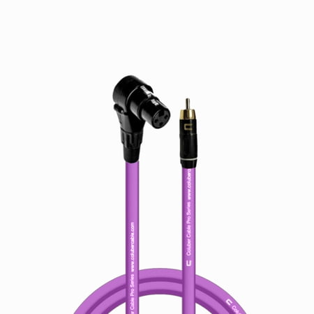 Coluber Cable Balanced Right Angle XLR Female-RCA Male 3-Pin Audio Connector