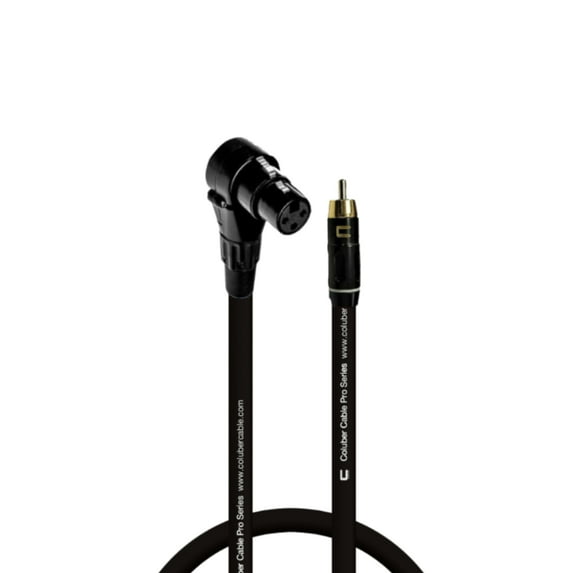 Coluber Cable Balanced Right Angle XLR Female-RCA Male 3-Pin Audio Connector