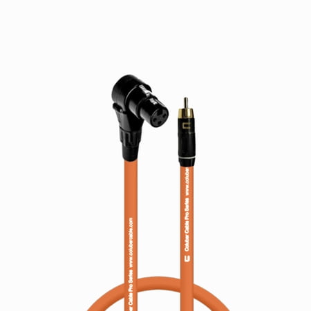 Coluber Cable Balanced Right Angle XLR Female-RCA Male 3-Pin Audio Connector