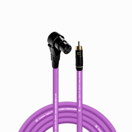 Coluber Cable Balanced Right Angle XLR Female-RCA Male 3-Pin Audio Connector