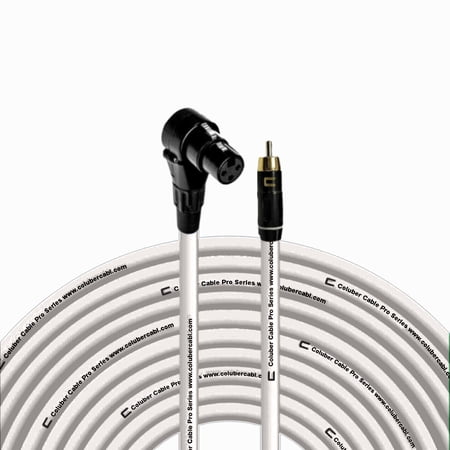Coluber Cable Balanced Right Angle XLR Female-RCA Male 3-Pin Audio Connector