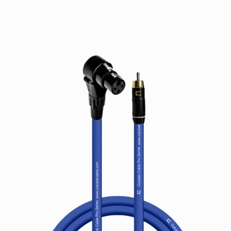Coluber Cable Balanced Right Angle XLR Female-RCA Male 3-Pin Audio Connector