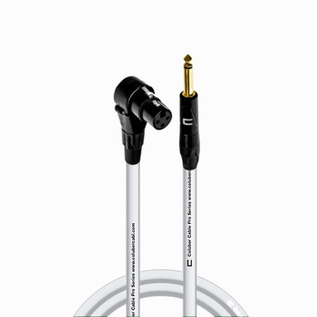 Coluber Cable Balanced - Right Angle XLR Female to 1/4" TS Male 3-Pin Cable