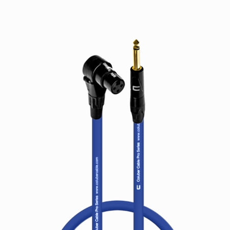 Coluber Cable Balanced - Right Angle XLR Female to 1/4" TS Male 3-Pin Cable