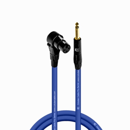 Coluber Cable Balanced - Right Angle XLR Female to 1/4" TS Male 3-Pin Cable