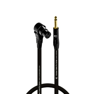 Coluber Cable Balanced - Right Angle XLR Female to 1/4" TS Male 3-Pin Cable