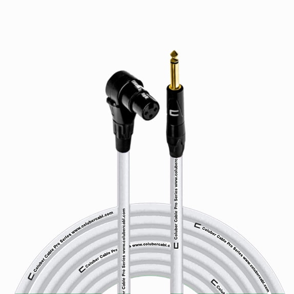 Coluber Cable Balanced - Right Angle XLR Female to 1/4" TS Male 3-Pin Cable
