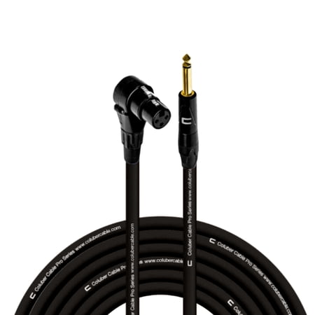 Coluber Cable Balanced - Right Angle XLR Female to 1/4" TS Male 3-Pin Cable