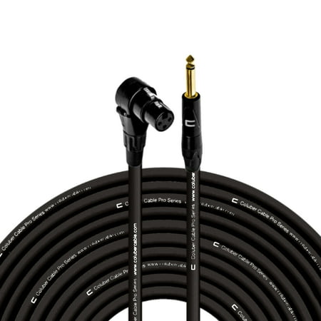 Coluber Cable Balanced - Right Angle XLR Female to 1/4" TS Male 3-Pin Cable