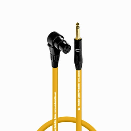 Coluber Cable Balanced - Right Angle XLR Female to 1/4" TS Male 3-Pin Cable