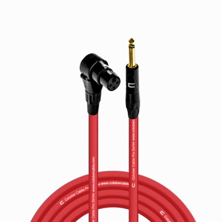 Coluber Cable Balanced - Right Angle XLR Female to 1/4" TS Male 3-Pin Cable
