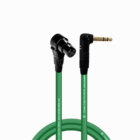 Coluber Cable Balanced Right Angle XLR Female to Right Angle 1/4" TRS 3-Pin