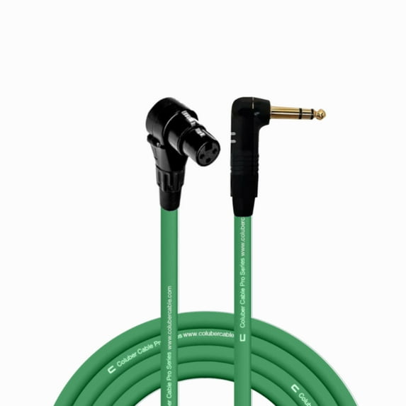 Coluber Cable Balanced Right Angle XLR Female to Right Angle 1/4" TRS 3-Pin