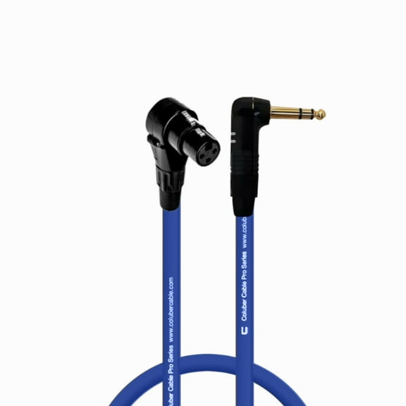 Coluber Cable Balanced Right Angle XLR Female to Right Angle 1/4" TRS 3-Pin