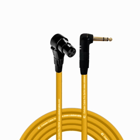 Coluber Cable Balanced Right Angle XLR Female to Right Angle 1/4" TRS 3-Pin