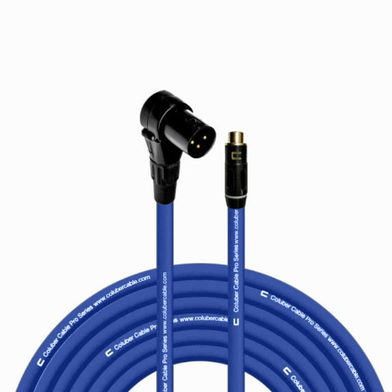 Coluber Cable Balanced Right Angle XLR Male to RCA Female 3 - Pin Connector