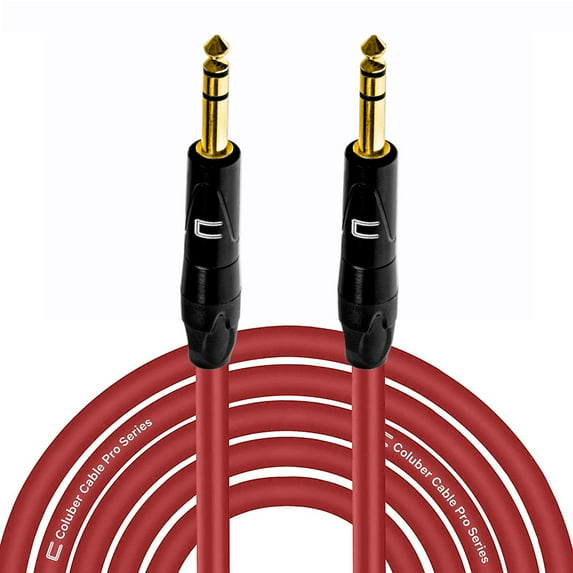 Coluber Cable Balanced TRS Cable 1/4 Male to Male Connector 100ft - 6.35mm
