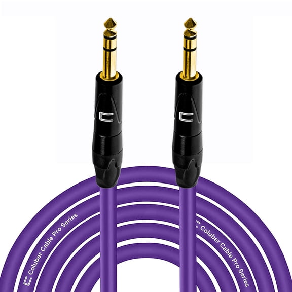 Coluber Cable Balanced TRS Cable 1/4 Male to Male Connector 100ft - 6.35mm